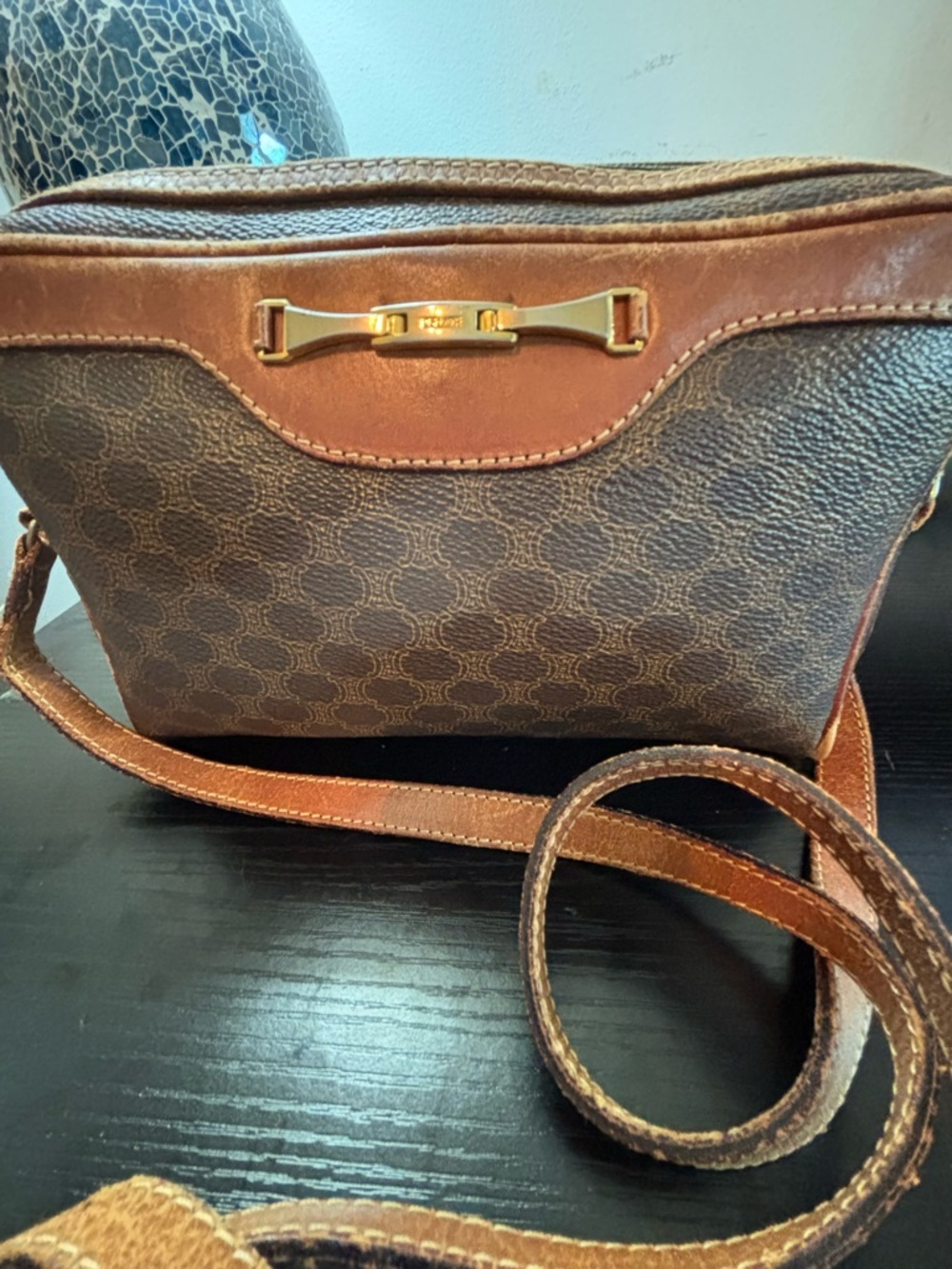 Authentic Vintage Celine Macadam Horsebit Shoulder Bag